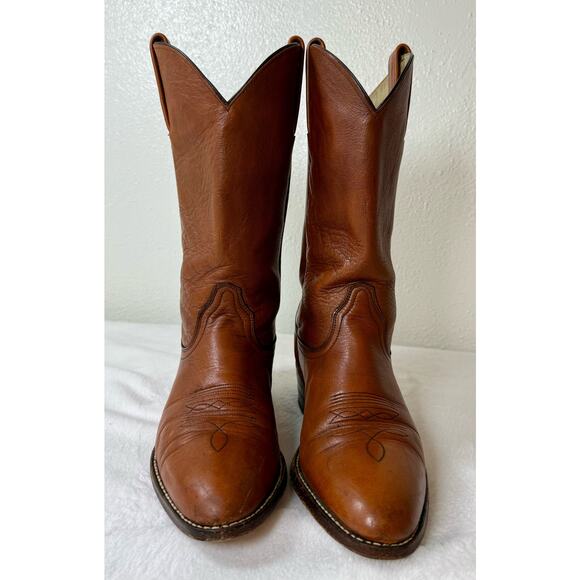 Vintage FRYE 12' Cowgirl Rodeo Boots Sz Women's 11 Brown Distressed Leather - Picture 4 of 10